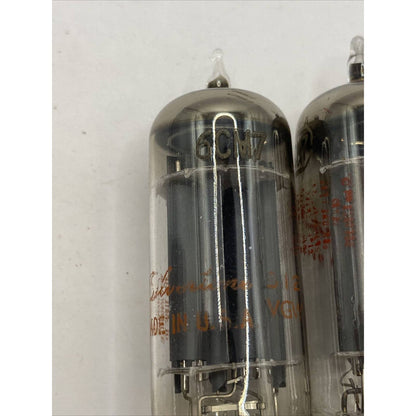 4 Silvertone 6CM7 vacuum tubes - Amp - Amplifier - Ham Radio Valves Tested!