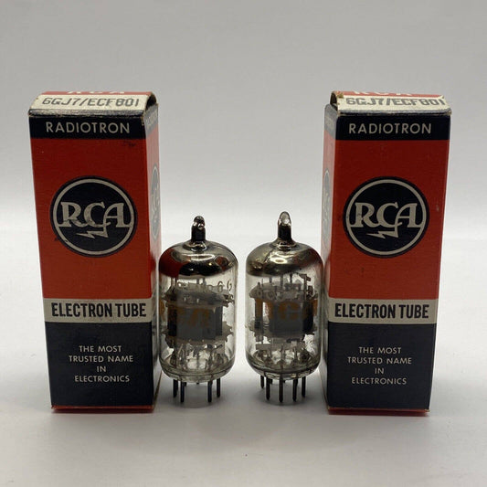 2 RCA 6GJ7/ECF801 Amp Amplifier Tubes Tube valves In Original Box