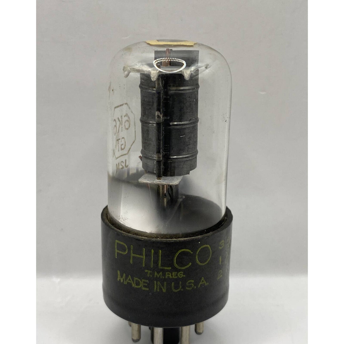 PHILCO 6K6GT Pentode Power RADIO VACUUM TUBE Vintage TESTED W Photos