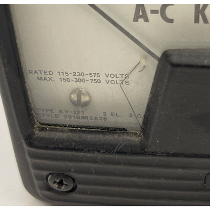 WESTINGHOUSE KY-221 AC A-C 0-1 KILOWATTS SCALE MULTIPLIER Untested