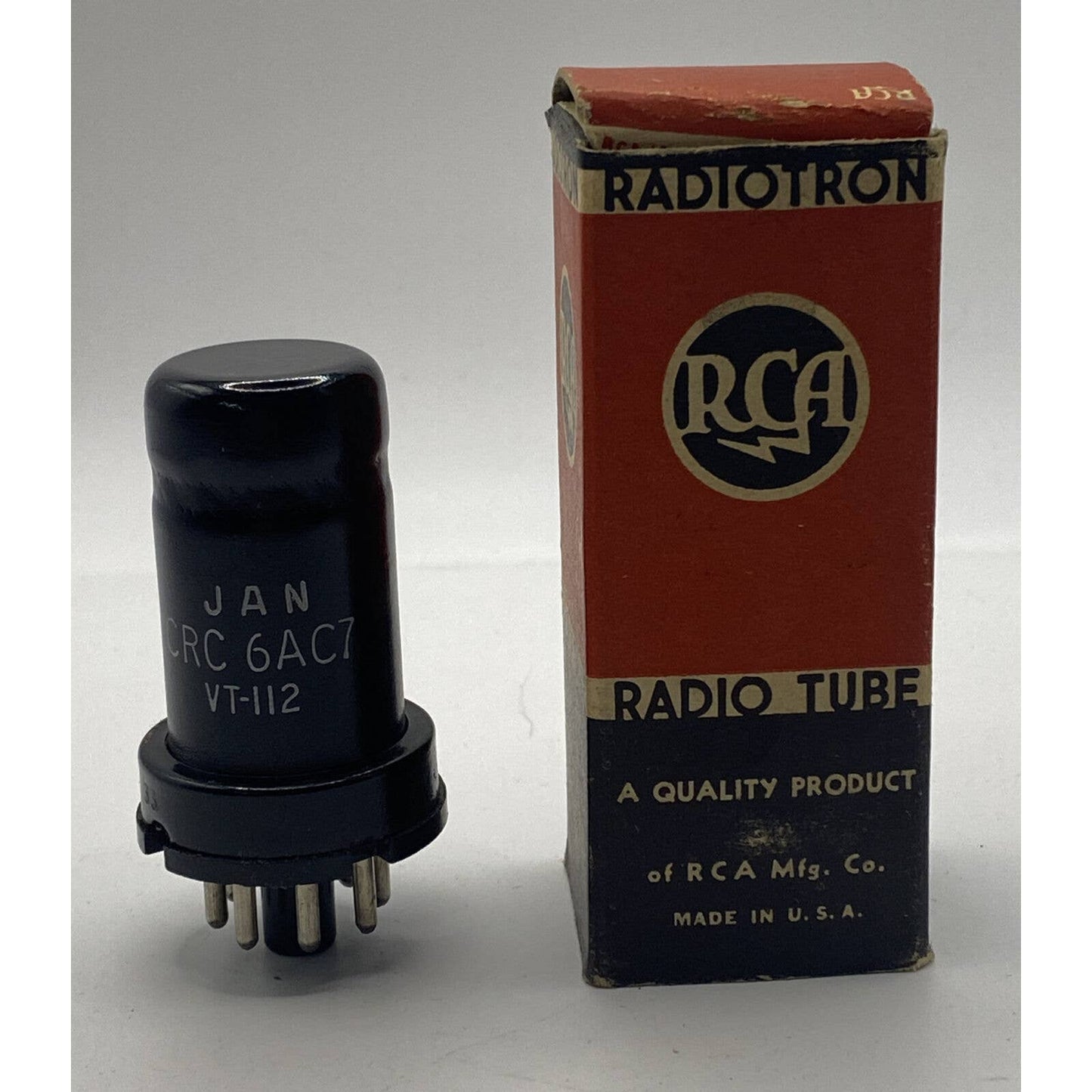VACUUM TUBE JAN CRC 6AC7 VT112 NOS NIB RCA NEW IN BOX 1944 Army US Navy Issued