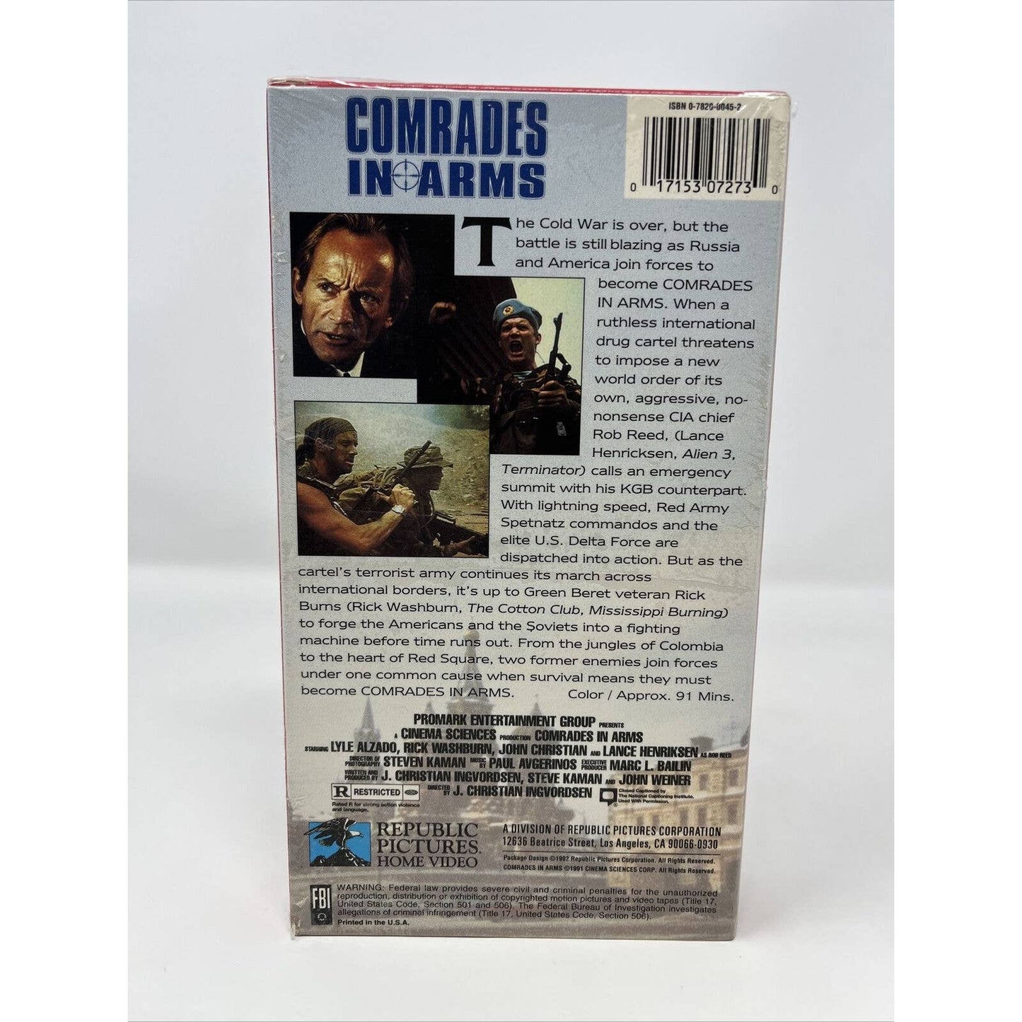 Comrades in Arms 1991 VHS New Sealed Promo Copy Free Shipping Republic Pictures