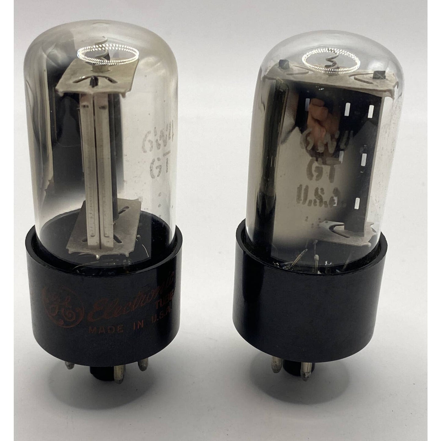 Lot of 2 - GE 6W4GT Vacuum Tubes Amplifier - Ham Radio Valves TESTED CLOSE MATCH