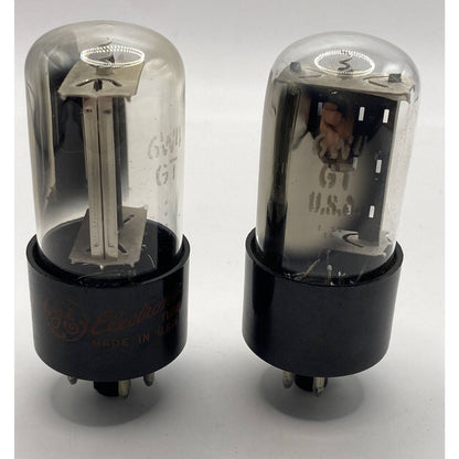 Lot of 2 - GE 6W4GT Vacuum Tubes Amplifier - Ham Radio Valves TESTED CLOSE MATCH
