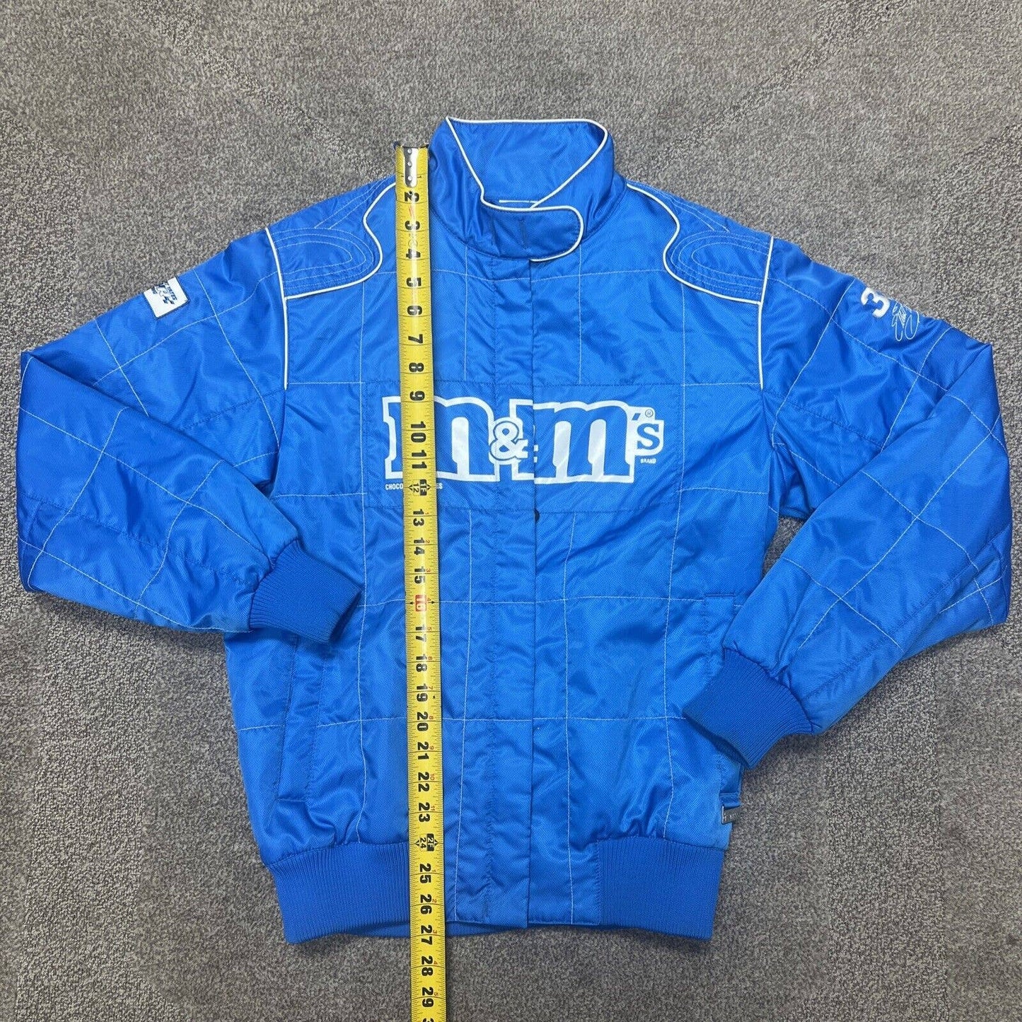Chase Authentics Jacket Women L NASCAR Racing Elliott Sadler 38 M&M's Baby Blue!