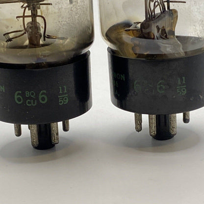Lot of 2 Chief 6BQ6 6CU6 Vacuum Tube - Amp - Ham Radio Valves - Tested MATCHED!