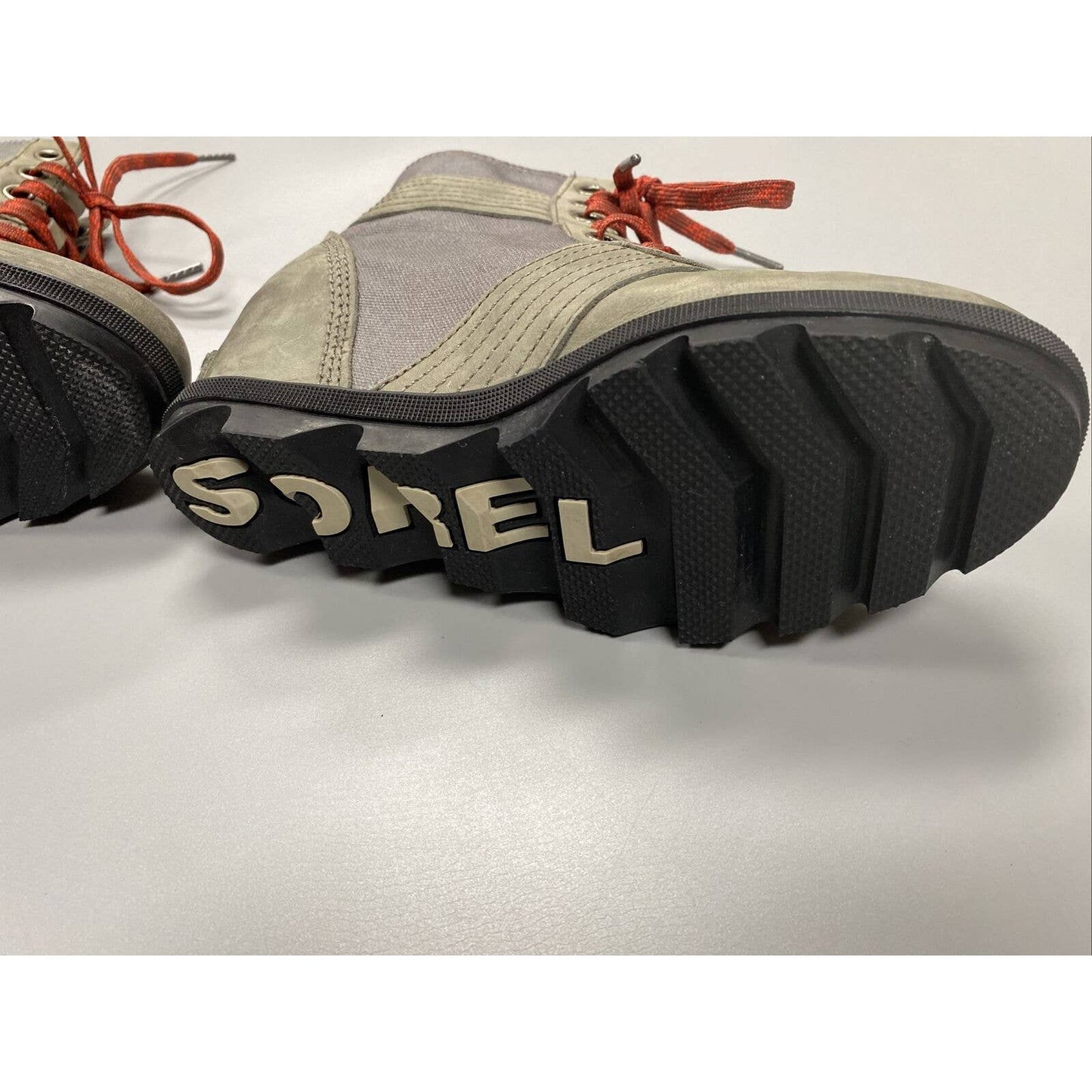 Sorel Lexie Wedge Leather Ankle Boots Women 7.5 Quarry Gray NL3046-051