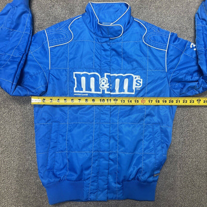 Chase Authentics Jacket Women L NASCAR Racing Elliott Sadler 38 M&M's Baby Blue!