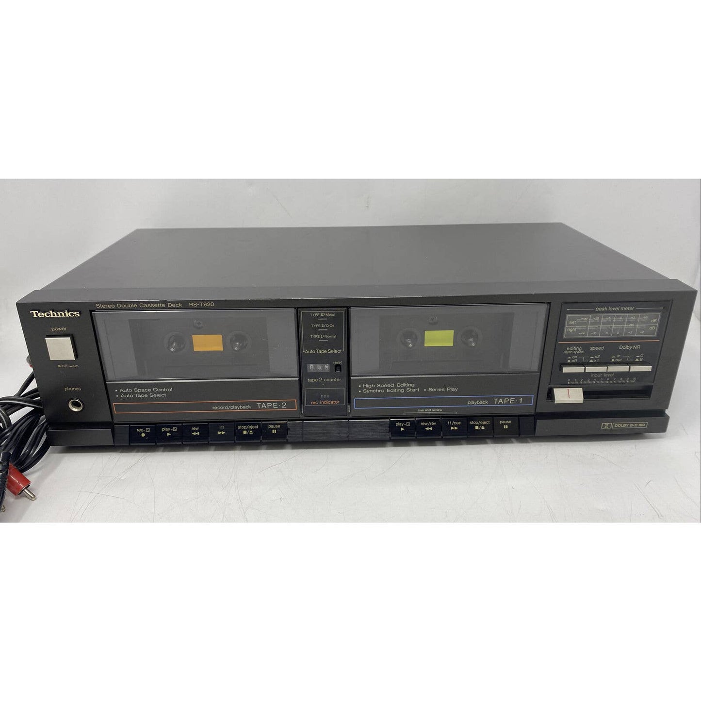 Technics RS-T920 KM Stereo Double Cassette Deck Auto Control High Speed Works!!