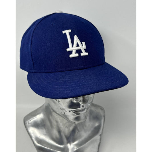 New Era 59Fifty Los Angeles LA Dodgers Game Fitted Hat (Dark Royal) MLB Cap !