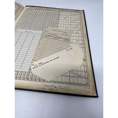 1940 US Navy Tables of Computed Altitude and Azimuth Latitudes 40 To 49 Book