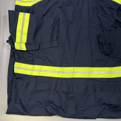 G&K GK Team Wear Safety Reflective Navy Blue Work Coveralls Jumpsuit 62 Uniform