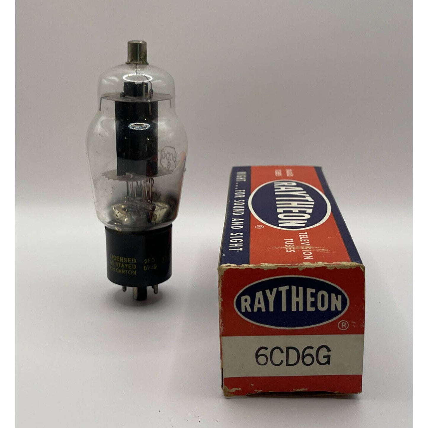 Raytheon 6CD6G 6CD6 Vacuum Tube Made In USA NOS Ampllfier Radio Valve