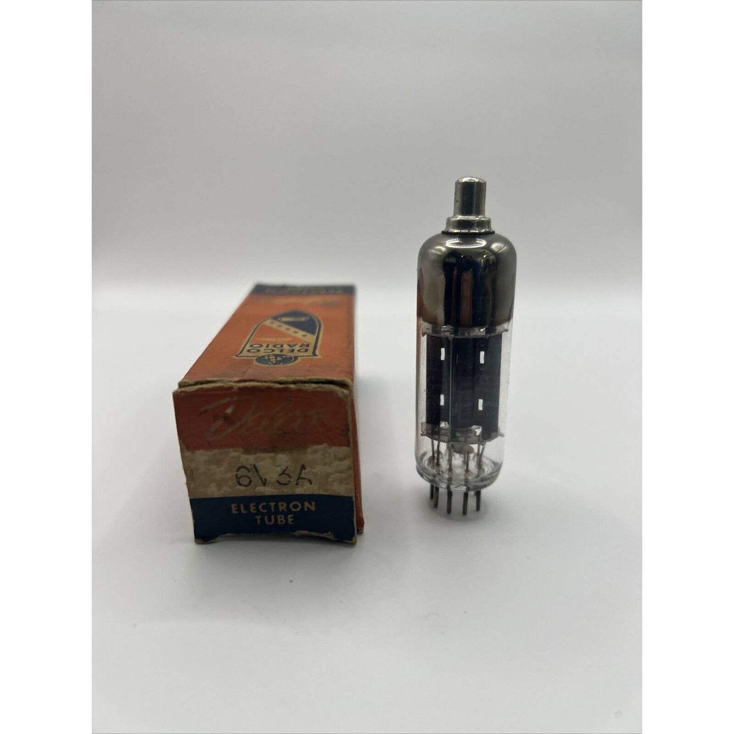 Vintage Rare Delco Radio 6V3A Vacuum Tube Made In USA With The Box Electron Tube