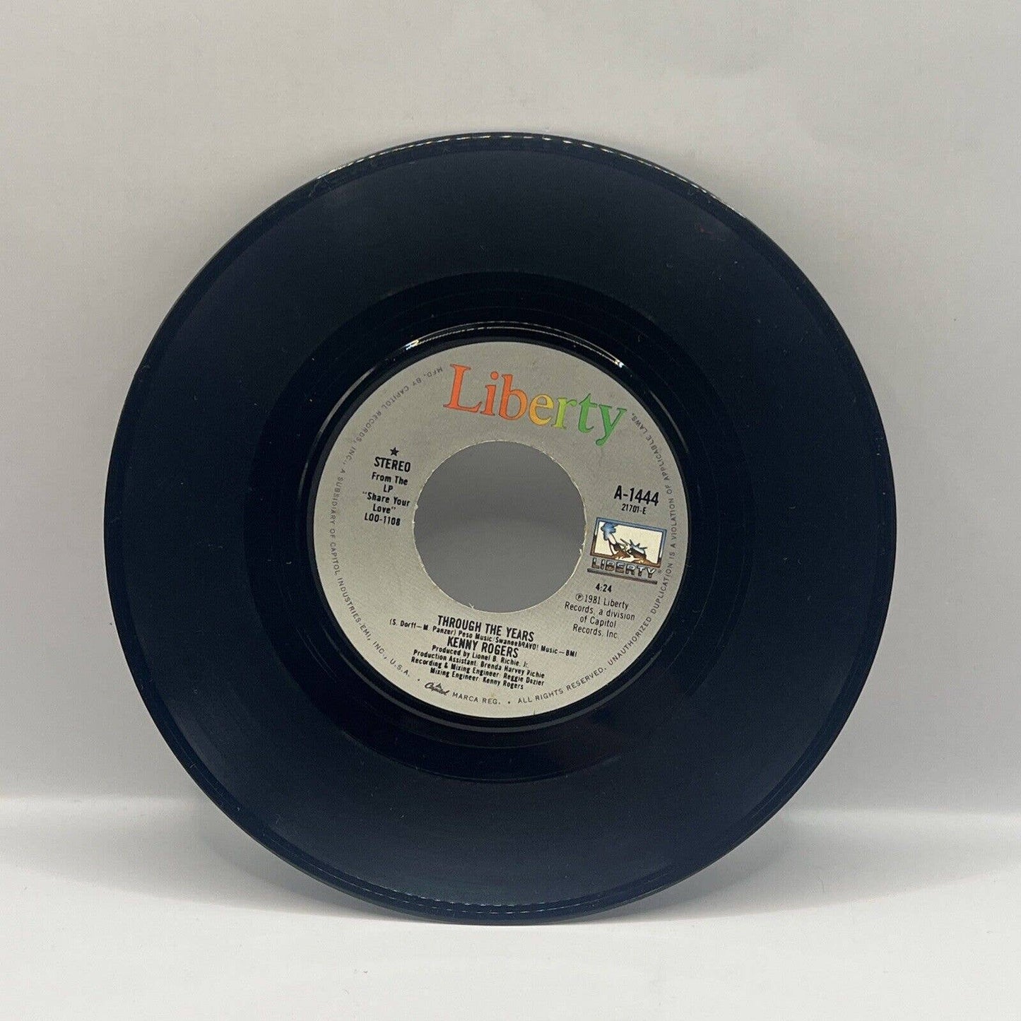 Kenny Rogers-So In Love With You-Through The Years Liberty Records 45 Vinyl 1981