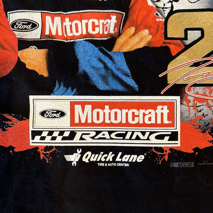 Trevor Bayne Shirt Adult Large Black #21 Wood 21 Brothers Racing Nascar Mens.
