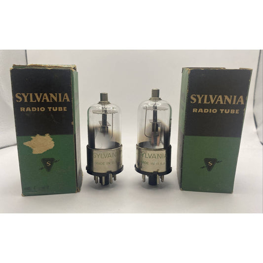 1H5GT 2 New Pair Sylvania Radio Audio Vacuum TV Tubes - Vintage - Rare