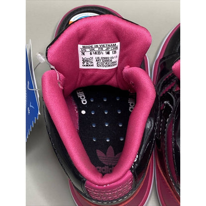 Adidas Court Attitude Hi Top Pink Black White G99348 Size 7k Youth Kids Shoes
