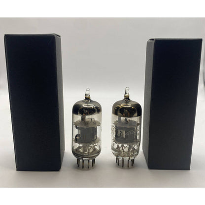 2 GE 6GH8A Audio Amplifier Vacuum Tubes - Valves Matching Tested W Photos