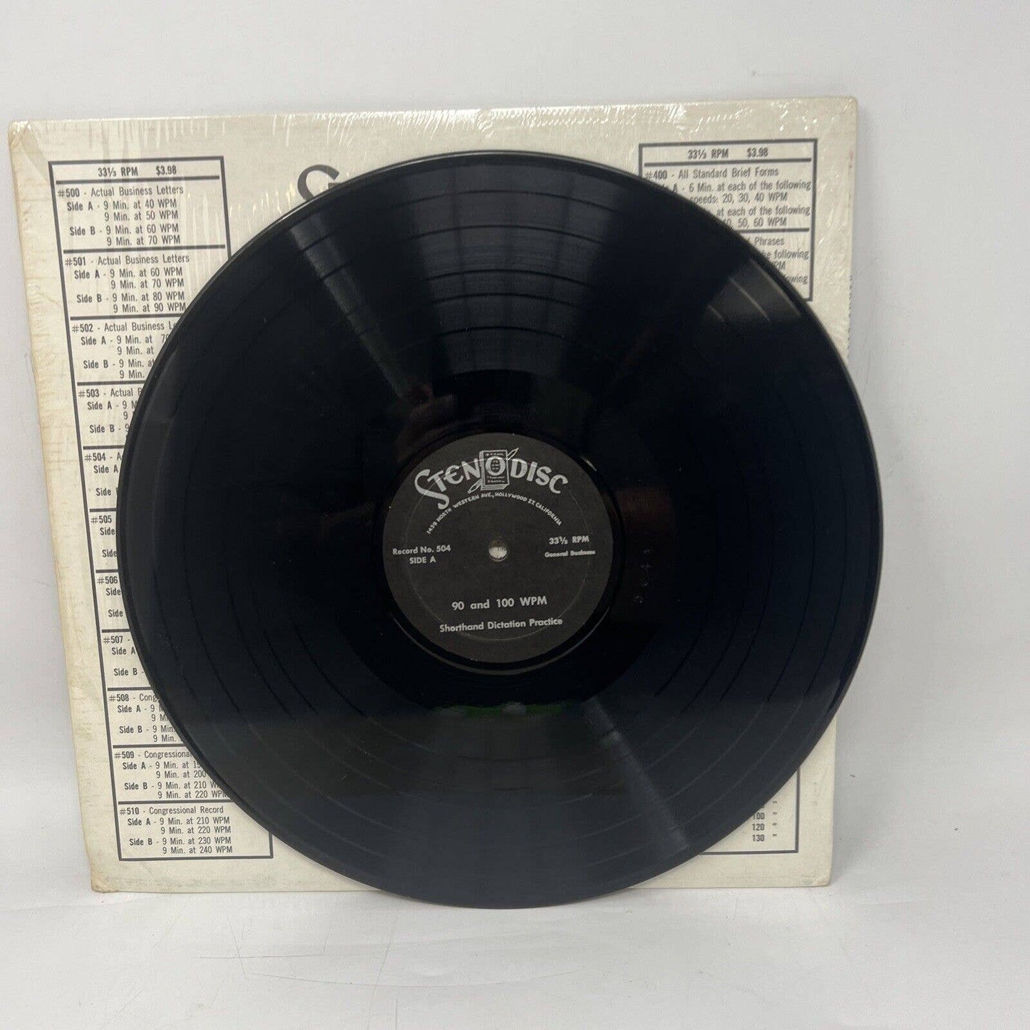 Stenodisc Actual Business Letters Record No. 7 Volume 504 Educational Vinyl