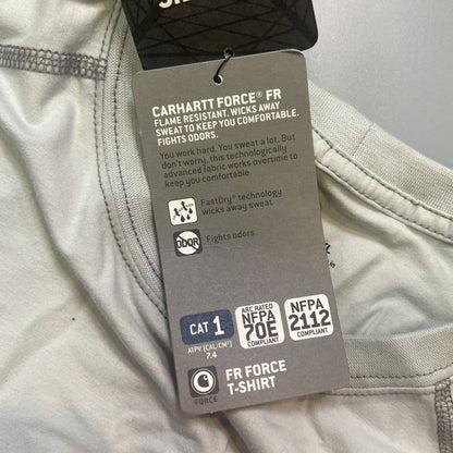 Carhartt FR Shirt Mens XL Gray Force Flame Resistant Rare Custom Work Short