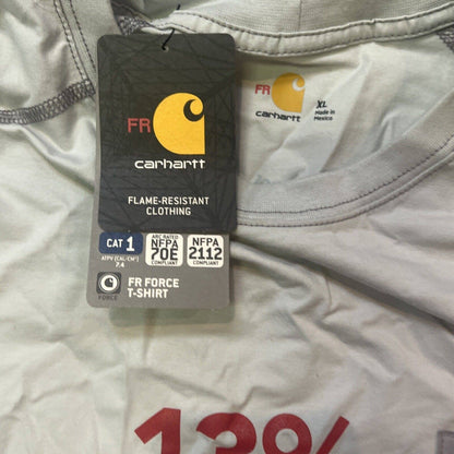 Carhartt FR Shirt Mens XL Gray Force Flame Resistant Rare Custom Work Short