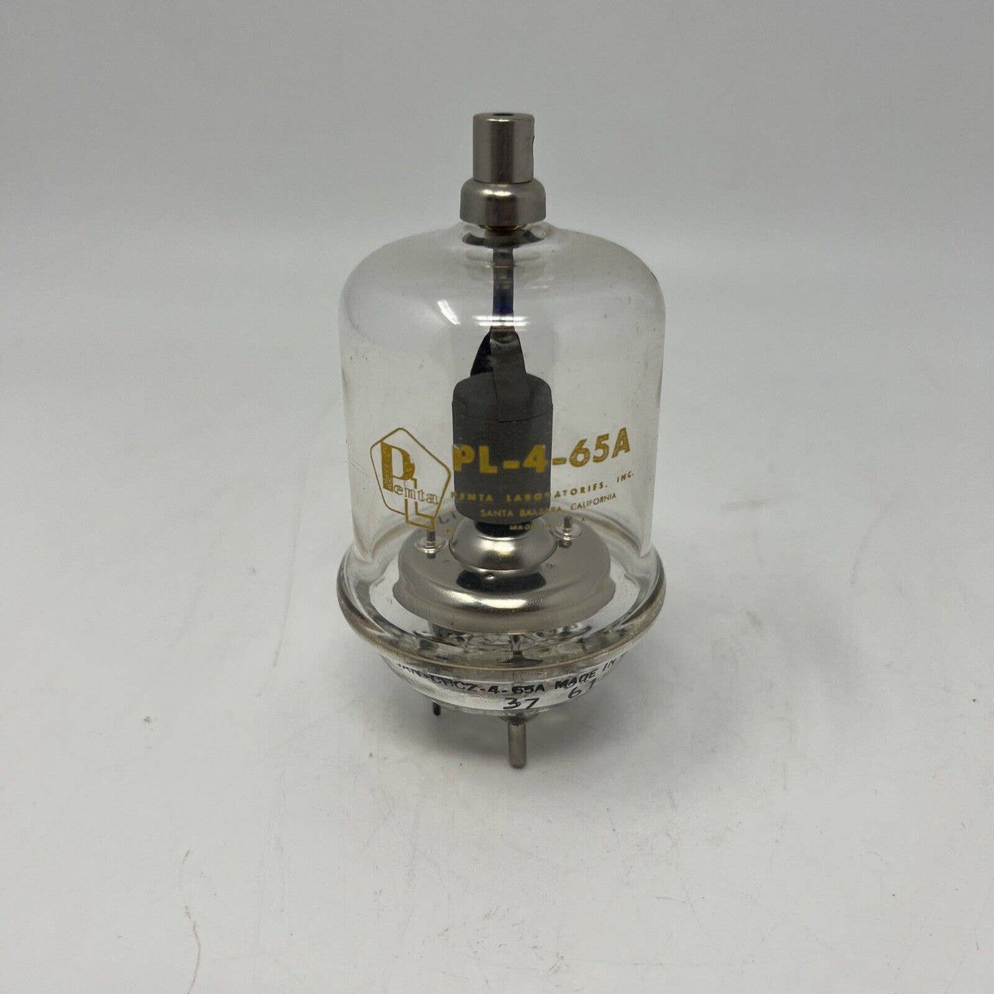 Rare PENTA 4-65A JAN Radial Tetrode POWER Radio VACUUM TUBE Vintage USA 37 61