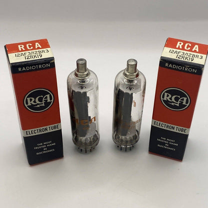 2 - RCA 12AF3/12BR3/12RK19 Damper Flyback Diode TV Valves - Tested W Photos NOS