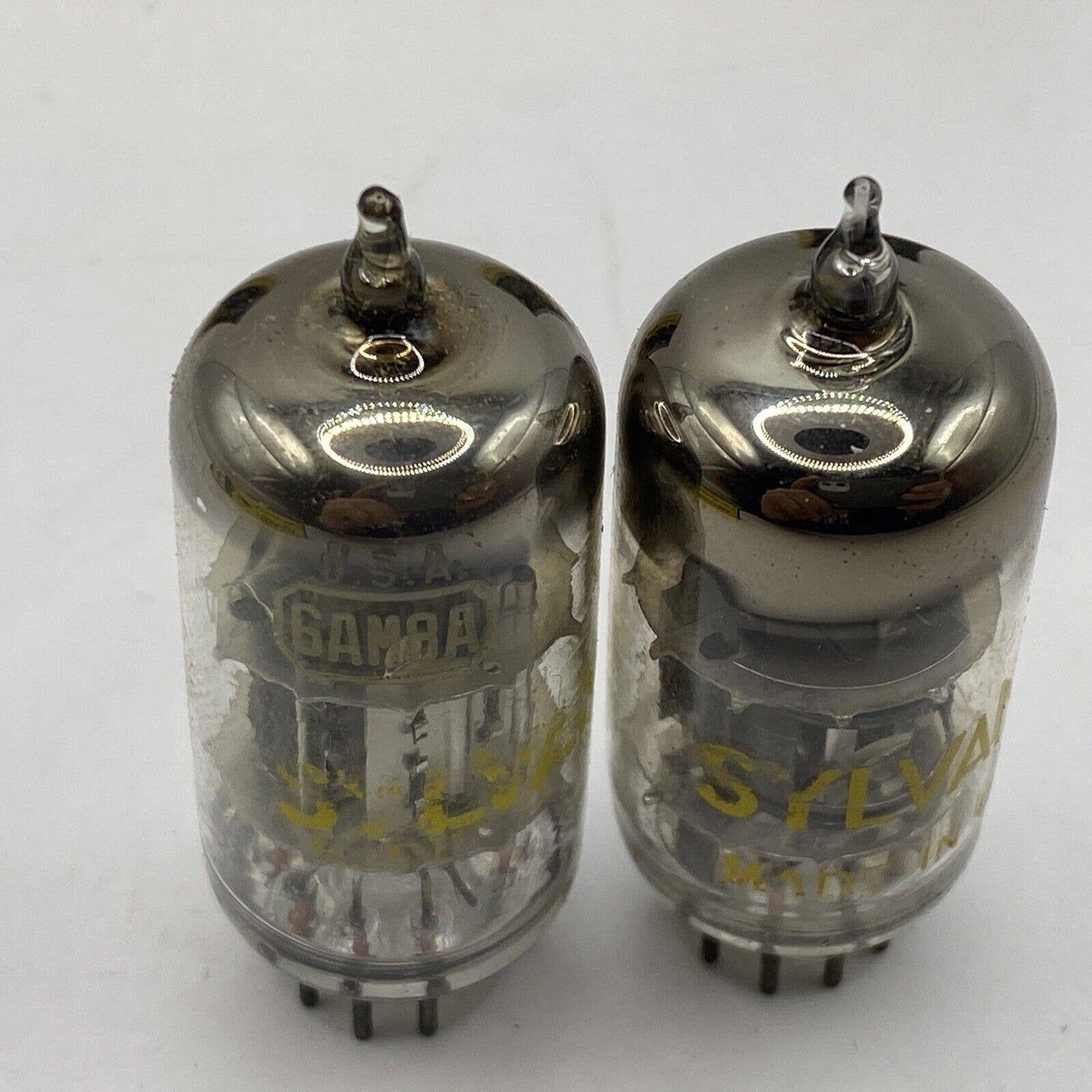 2 - Sylvania 6AM8A /6AM8 Vacuum Tube Amp Amplifier Ham Tested With Photos!