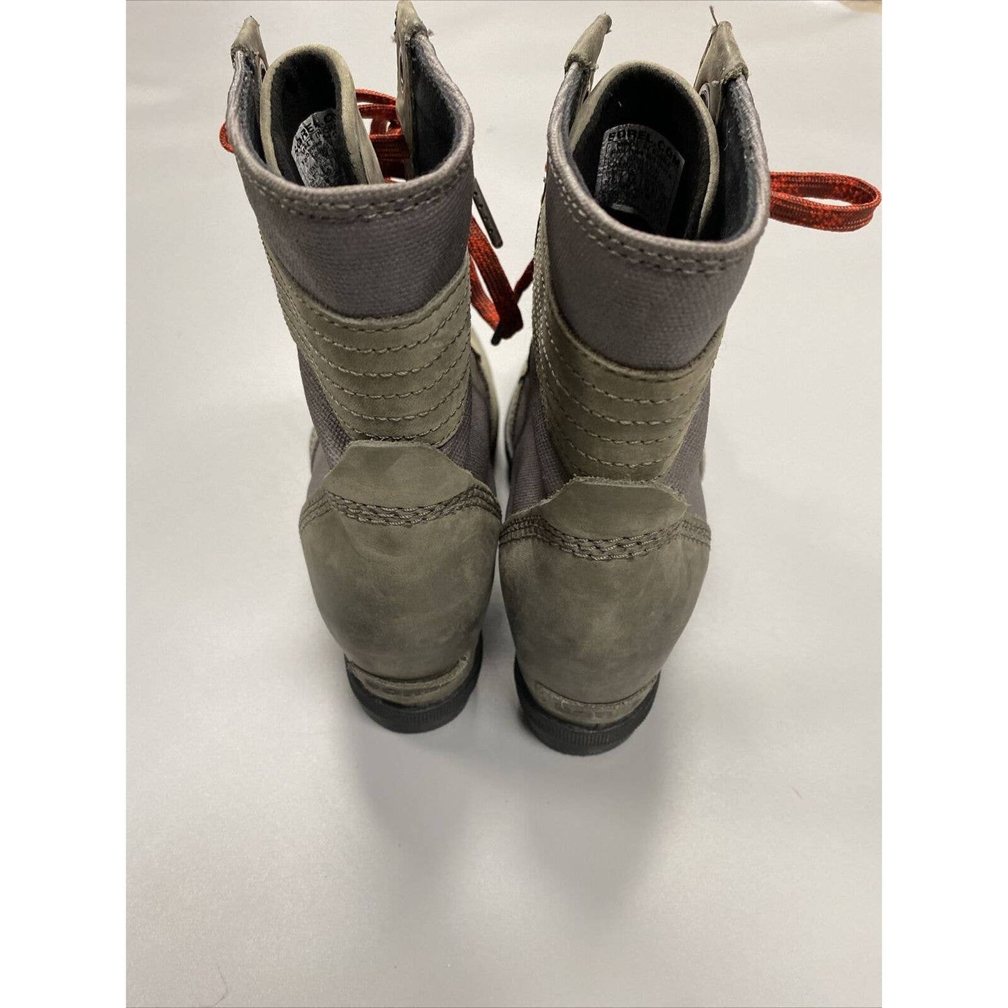 Sorel Lexie Wedge Leather Ankle Boots Women 7.5 Quarry Gray NL3046-051