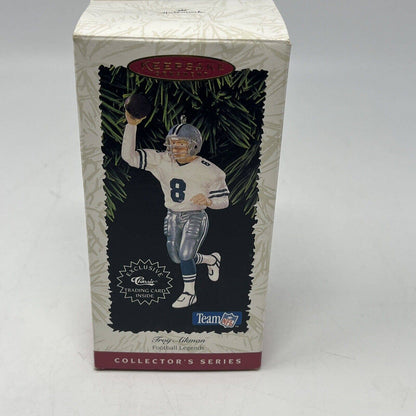 Troy Aikman Dallas Cowboy 1996 Hallmark Football Legends With Card Christmas