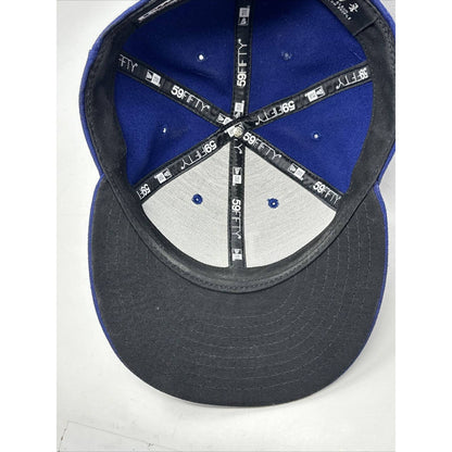 New Era 59Fifty Los Angeles LA Dodgers Game Fitted Hat (Dark Royal) MLB Cap !