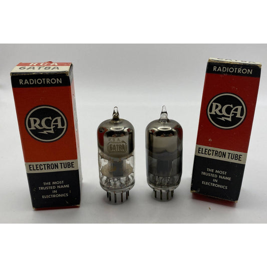 2 - RCA 6AT8A Vacuum Tubes - Valves Amplifier Amp Ham Radio Tested With Photos!