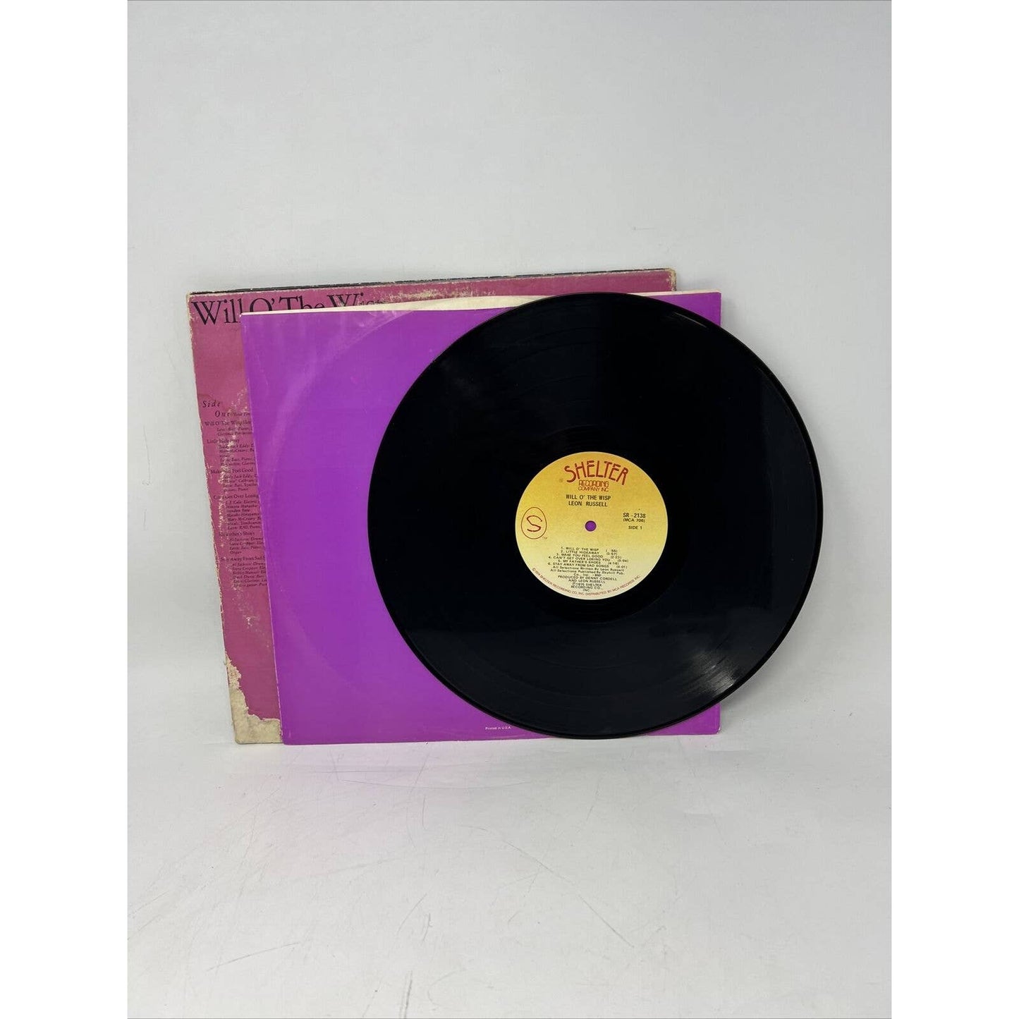 Leon Russell Will O' The Wisp Vinyl LP 1975 Shelter Records SR-2138 Rock & Roll