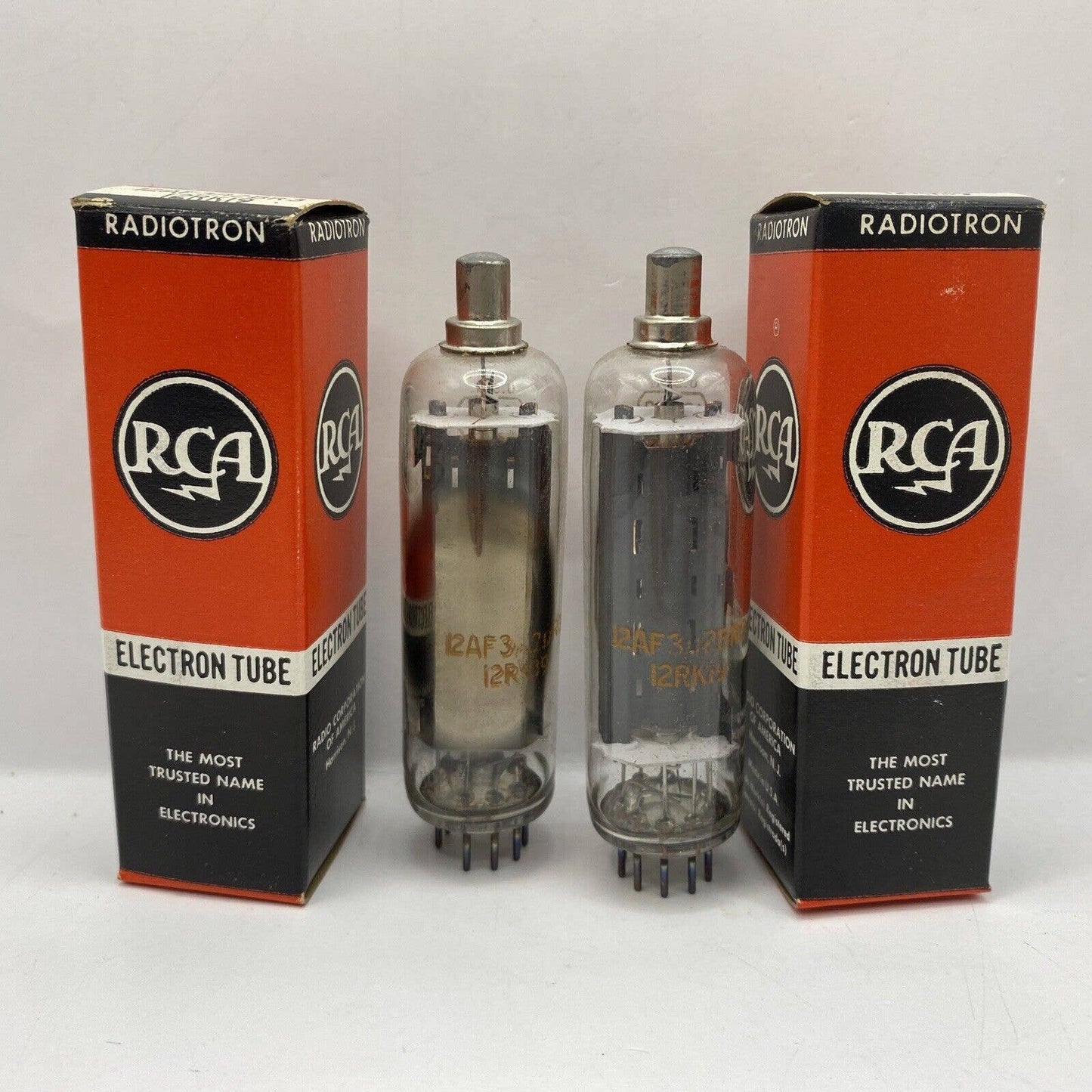 2 RCA 12AF3/12BR3/12RK19 Vacuum Tube Diode TV Valve - Tested With Photos!