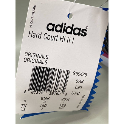Adidas Court Attitude Hi Top Pink Black White G99348 Size 7k Youth Kids Shoes