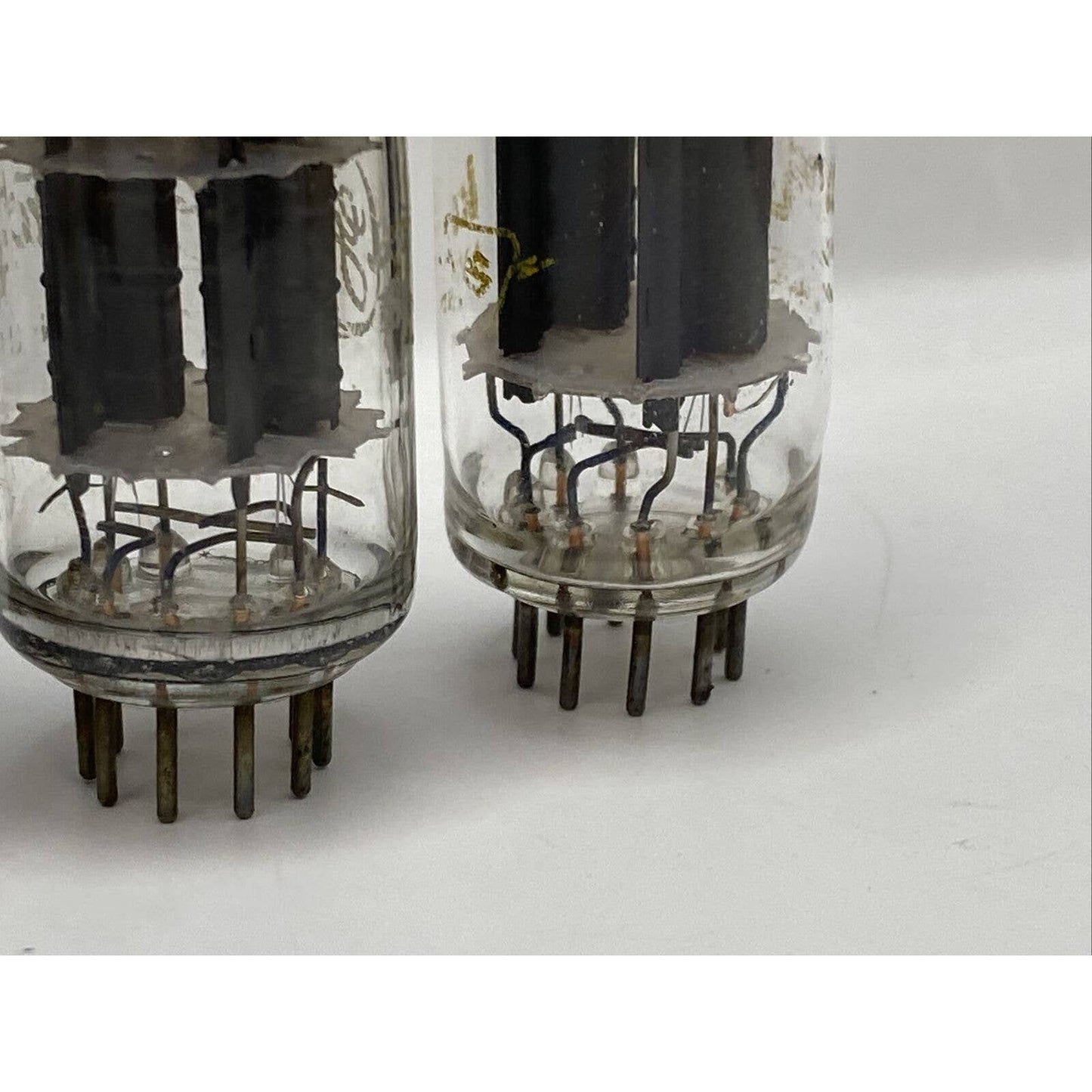 12AU7A ECC82 x 3 Vacuum Tubes Amp Amplifier USA Gray Plate Tested W Photos!