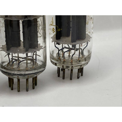 12AU7A ECC82 x 3 Vacuum Tubes Amp Amplifier USA Gray Plate Tested W Photos!