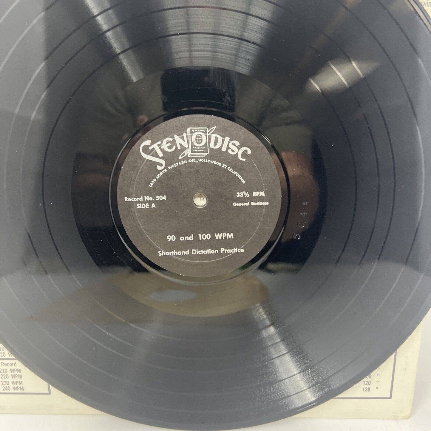 Stenodisc Actual Business Letters Record No. 7 Volume 504 Educational Vinyl