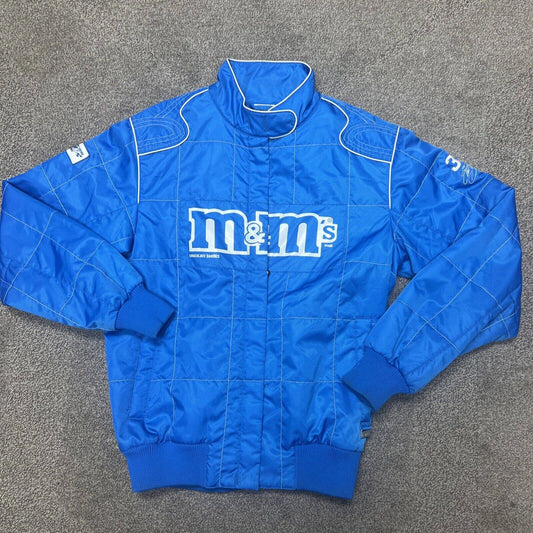 Chase Authentics Jacket Women L NASCAR Racing Elliott Sadler 38 M&M's Baby Blue!