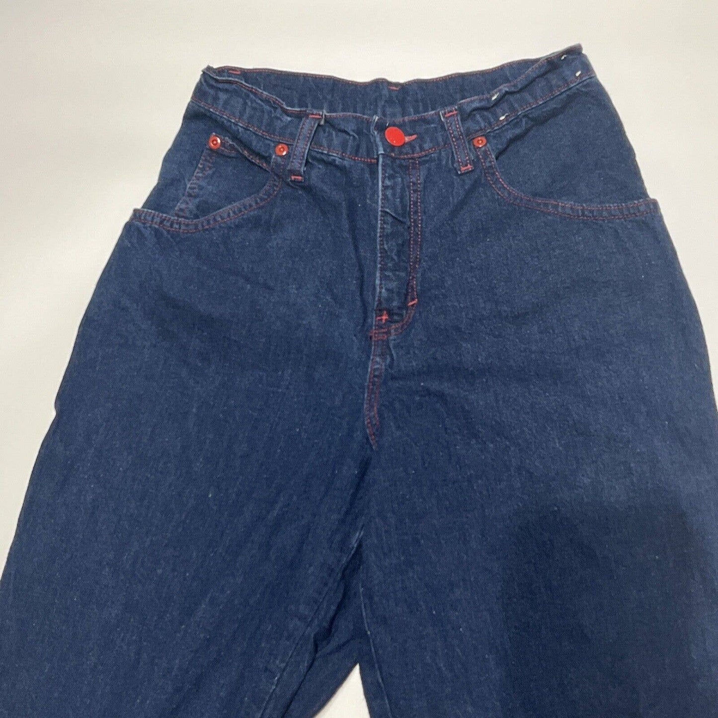 Vintage Rare 1970's Calvin Klein Size 9 Women Mom Jeans Red Stitching USA Made