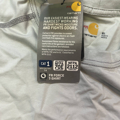 Carhartt FR Shirt Mens XL Gray Force Flame Resistant Rare Custom Work Short