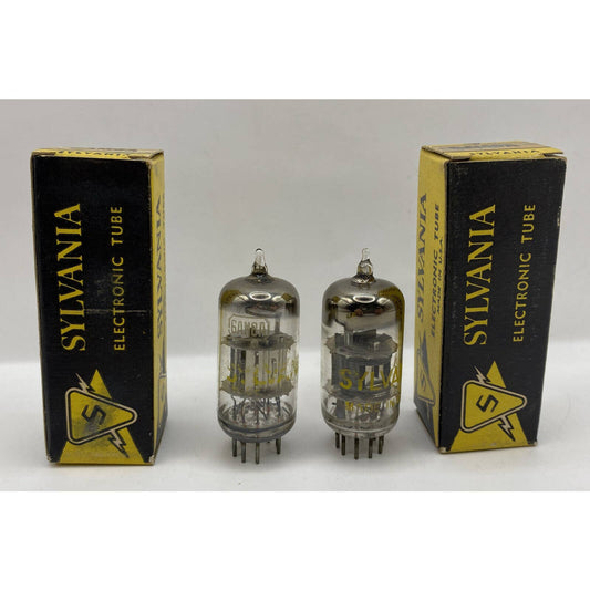 2 - Sylvania 6AM8A /6AM8 Vacuum Tube Amp Amplifier Ham Tested With Photos!