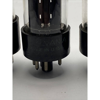 Lot of 3 - Sylvania 6W4GT Vacuum Tubes Amplifier - Ham Radio Valves TESTED