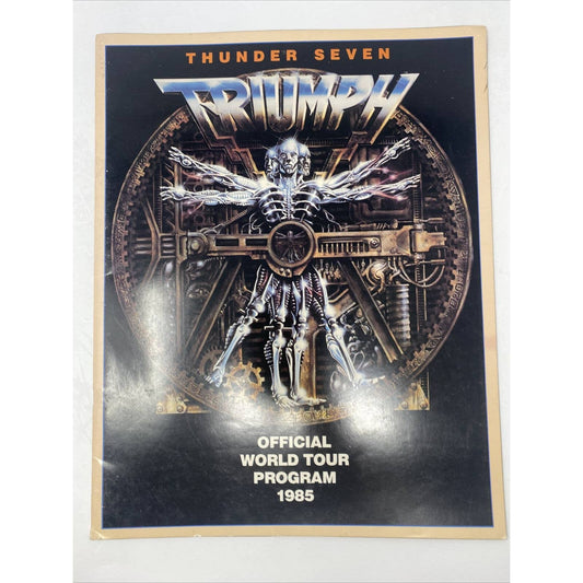 1985 TRIUMPH Vintage Official World Tour Program Booklet - Thunder Seven - RARE!