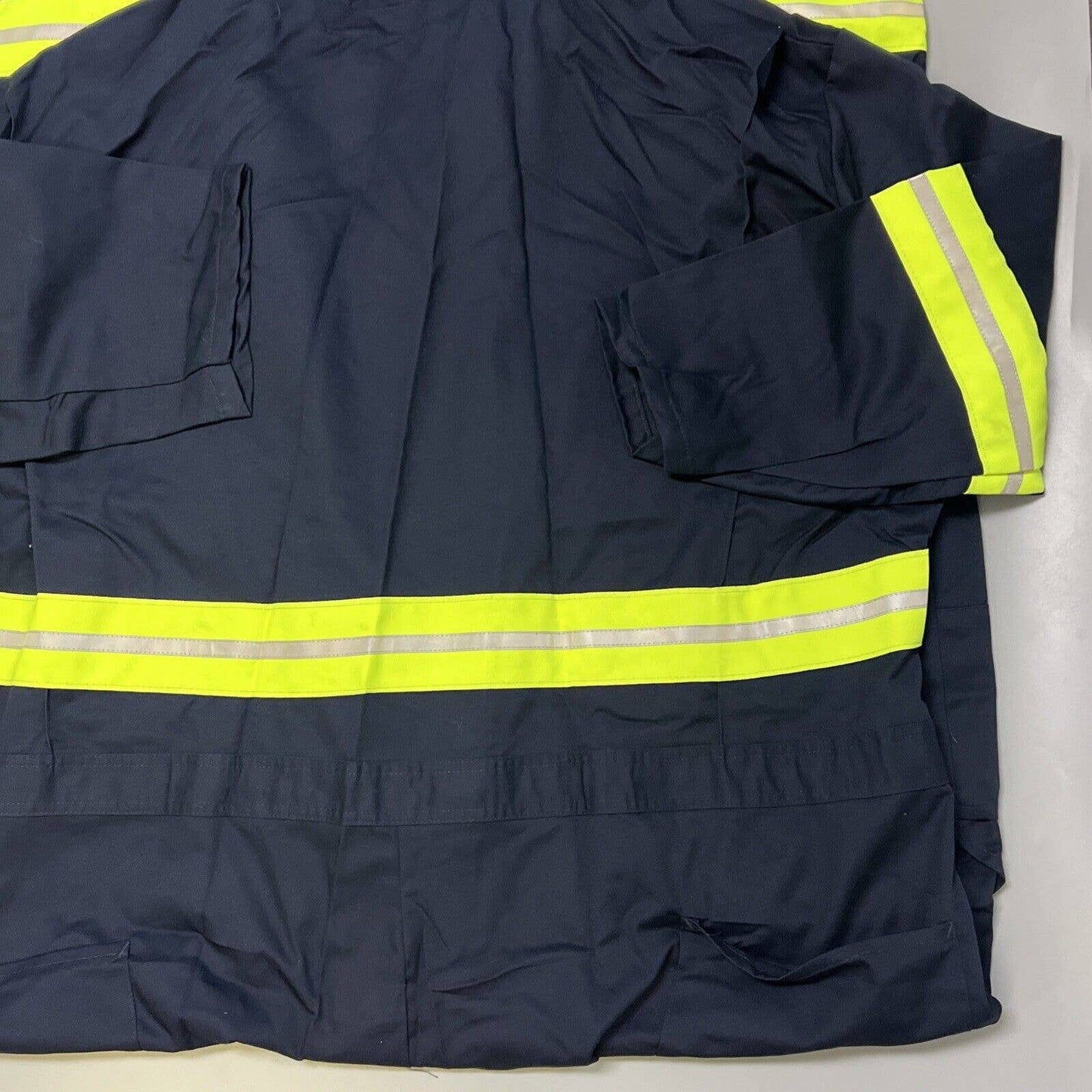 G&K GK Team Wear Safety Reflective Navy Blue Work Coveralls Jumpsuit 62 Uniform