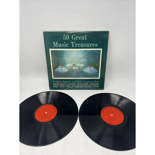 50 Great Music Treasures - Operas Symphonies & Ballet 33 LP 2 Vinyl Records