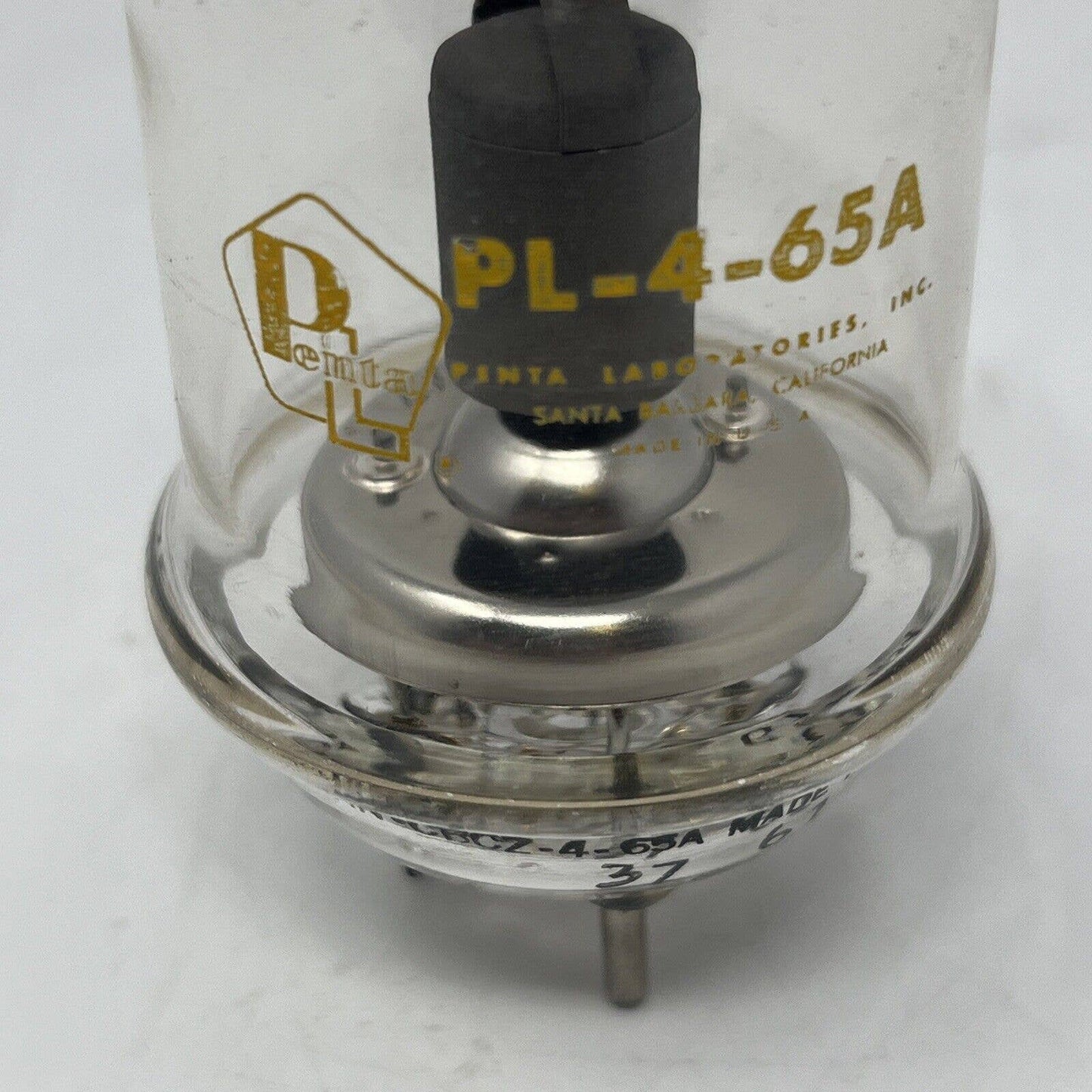 Rare PENTA 4-65A JAN Radial Tetrode POWER Radio VACUUM TUBE Vintage USA 37 61