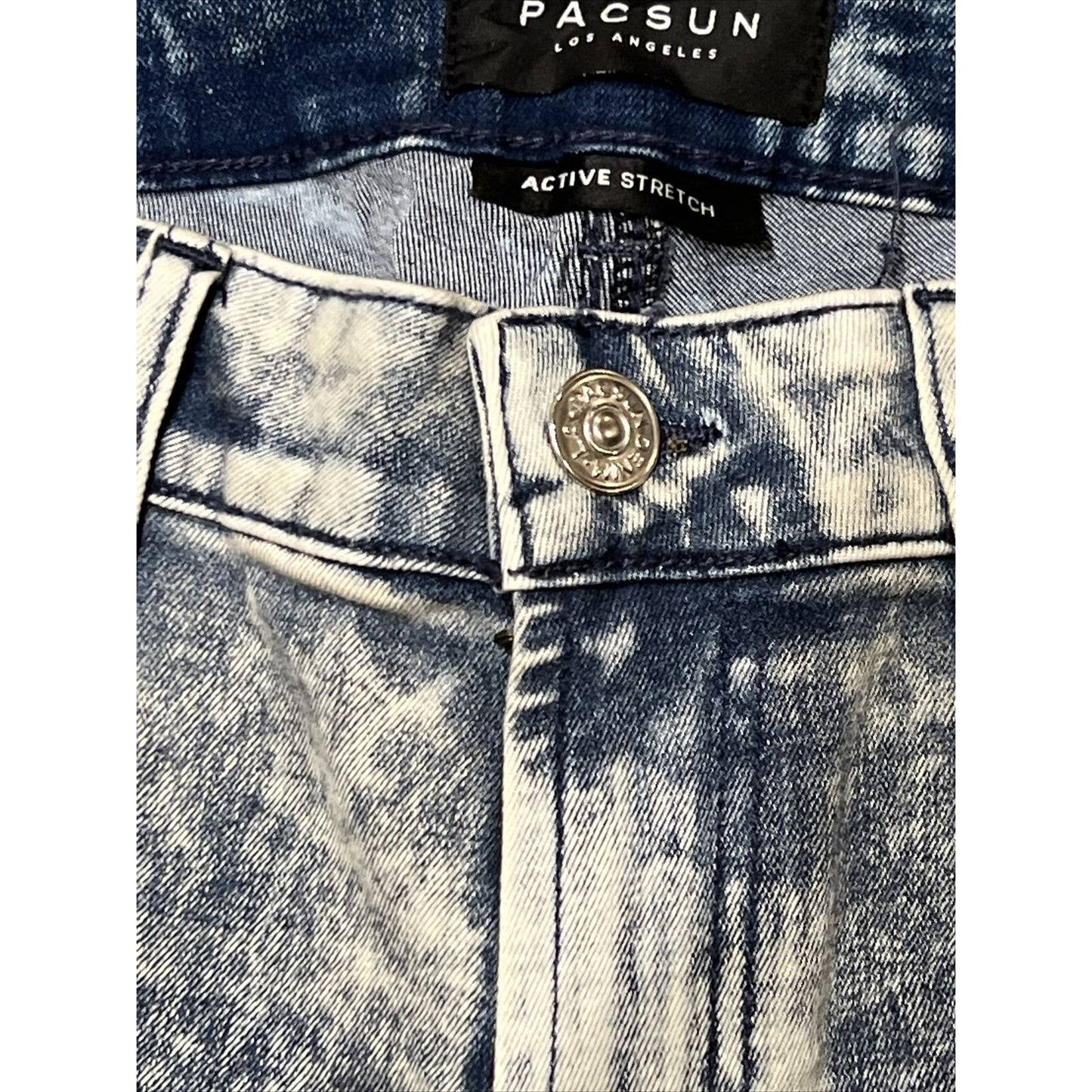 Men's PacSun Blue Jean Skinny Shorts NWT Style 0005 Size 30 Active Stretch NEW!