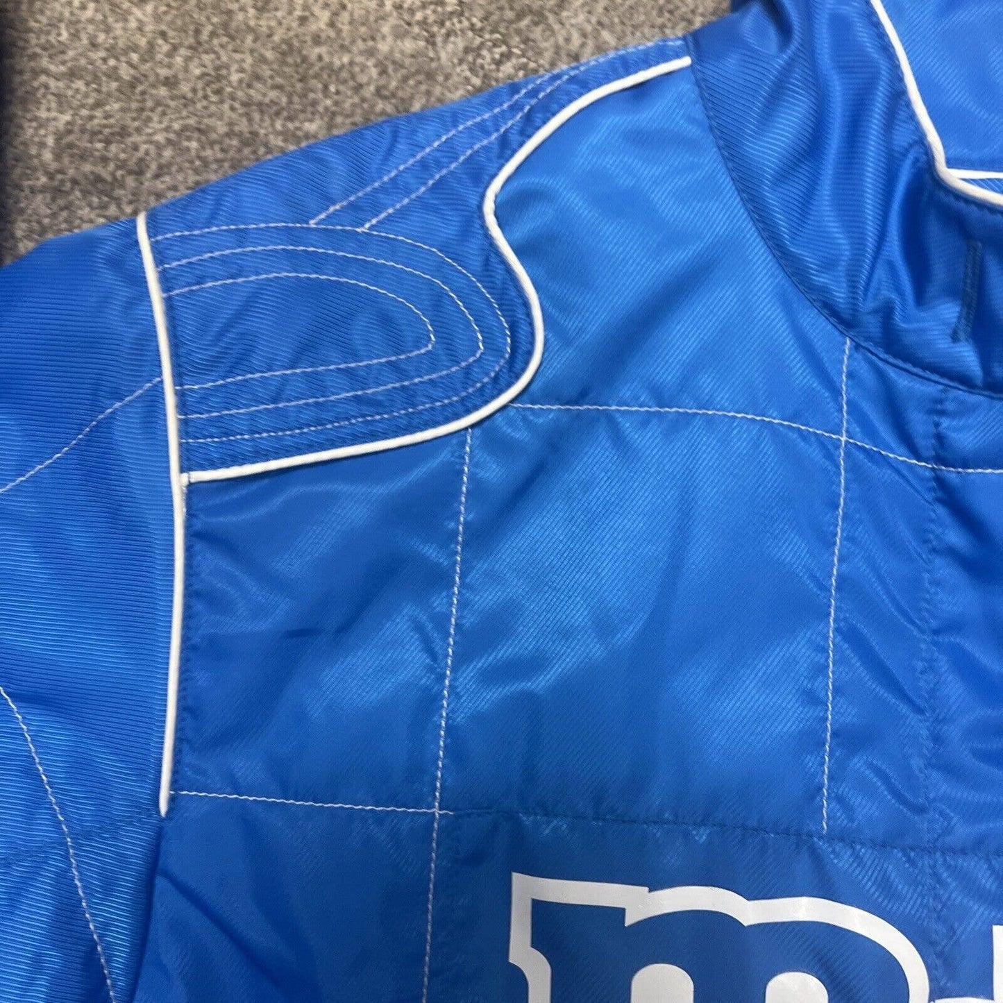 Chase Authentics Jacket Women L NASCAR Racing Elliott Sadler 38 M&M's Baby Blue!